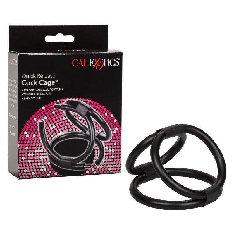 cock ring value fit-Calex ''Quick Release'' Cock Cage -Blk