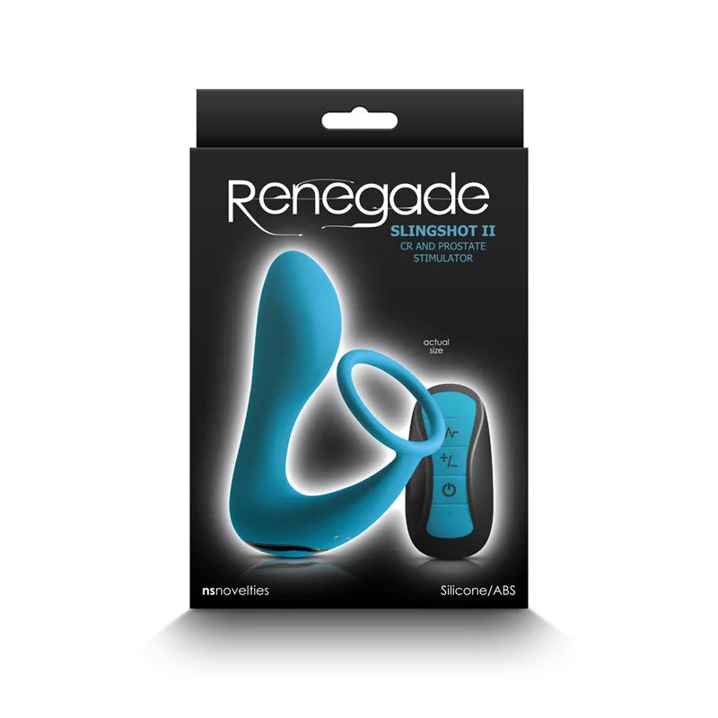 cock ring max fit-Renegade Slingshot II Cock Ring & Prostate Stimulator Teal