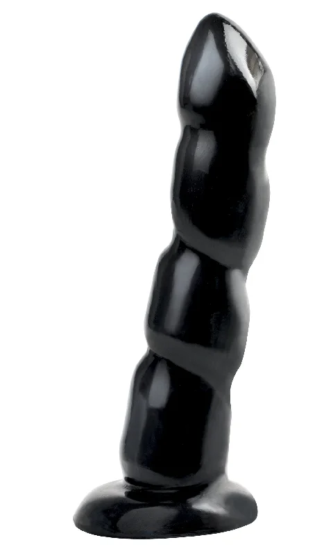 penis-massage-circulation-benefits-Basix Rubber Works - Twist 'N Shout With Suction Cup - Black