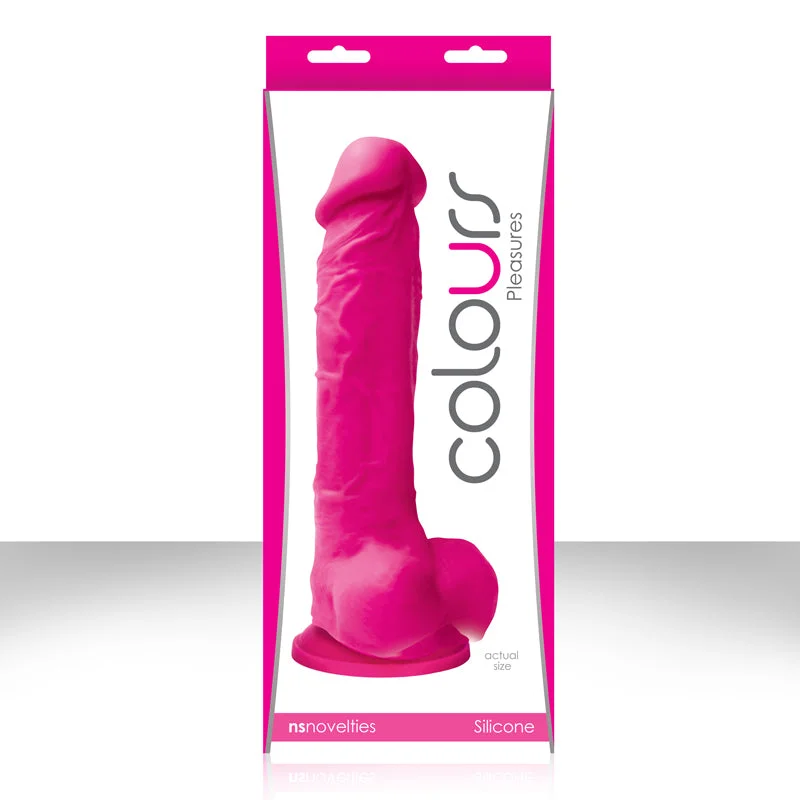 suede lingerie harness-Dildo-fierce-Colours Pleasures 8 inches Silicone Dildo - Pink