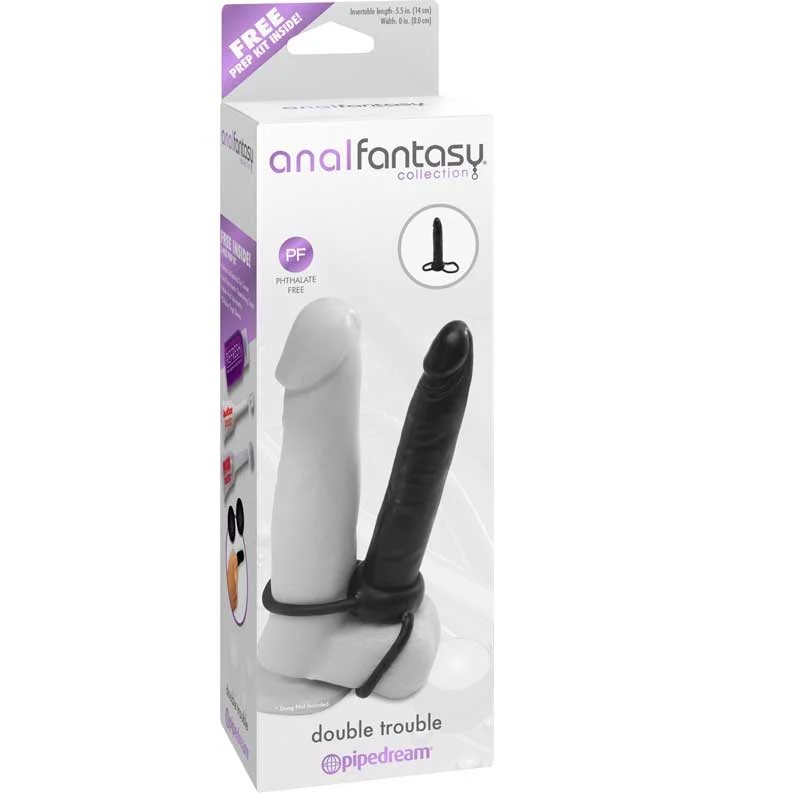 anal toys for secret vibes-Anal Fantasy Collection Double Trouble - Black