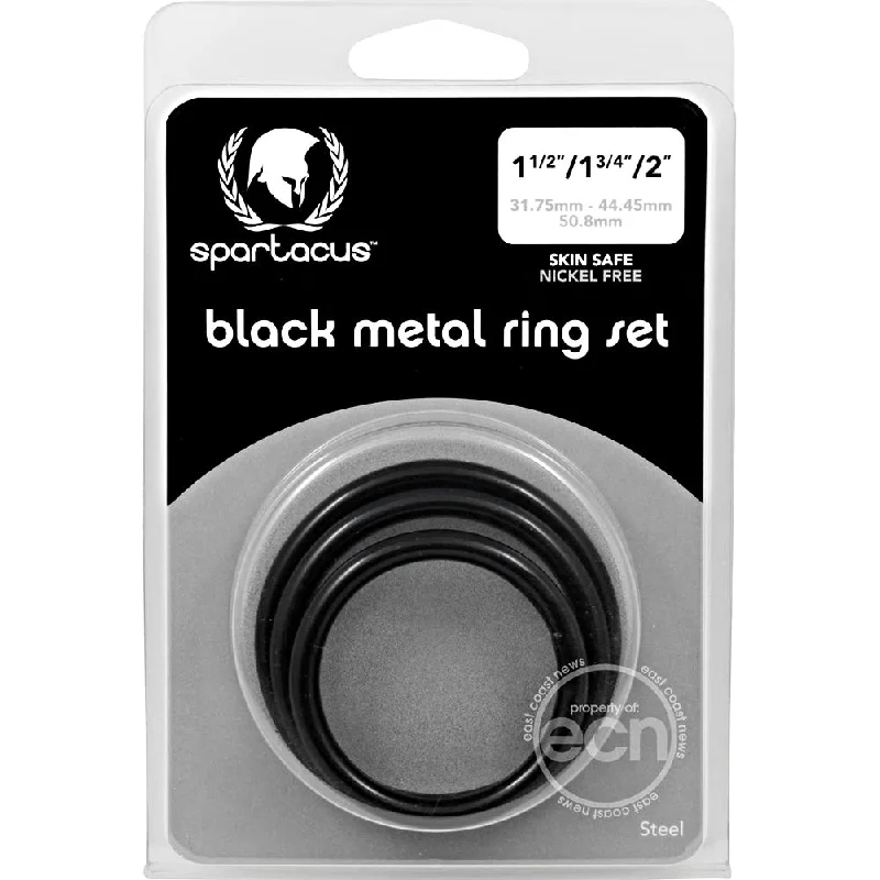 cock ring user texture-Spartacus ''Black Steel'' Cock Ring -Set