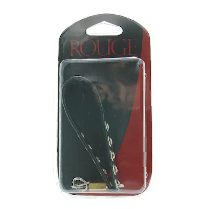 cock ring fine design-Rogue ''Lockable'' Leather C/Ring -Blk