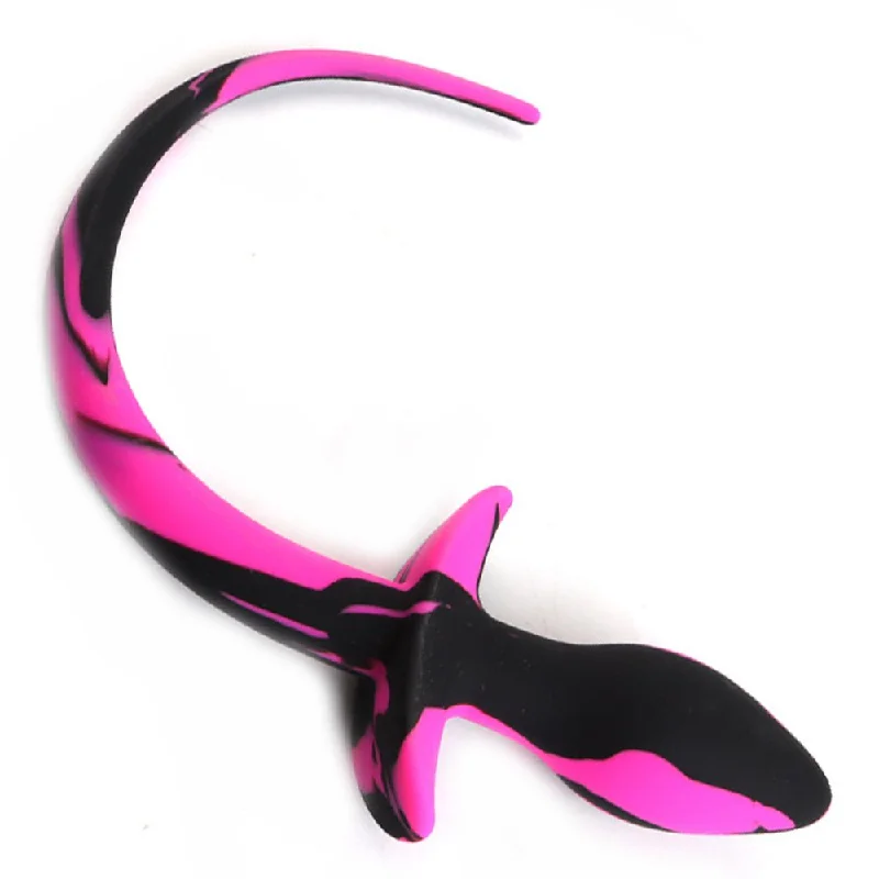 cock ring rugged finish-ruff GEAR Silicone Swirl Pup Tail Pink