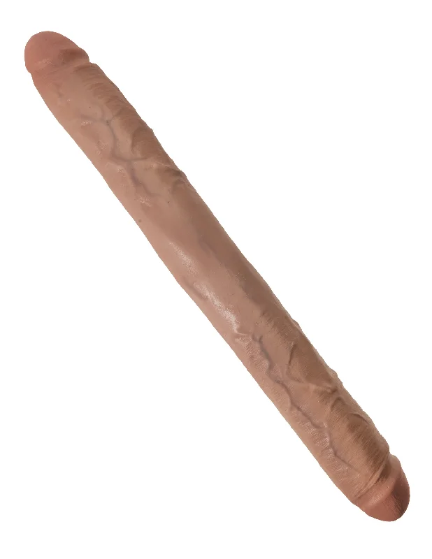 penis-blood-vessel-exercises-King Cock  16" Thick Double Dildo - Tan