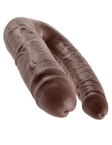 penis-skin-repair-natural-King Cock Double Trouble - Large - Brown