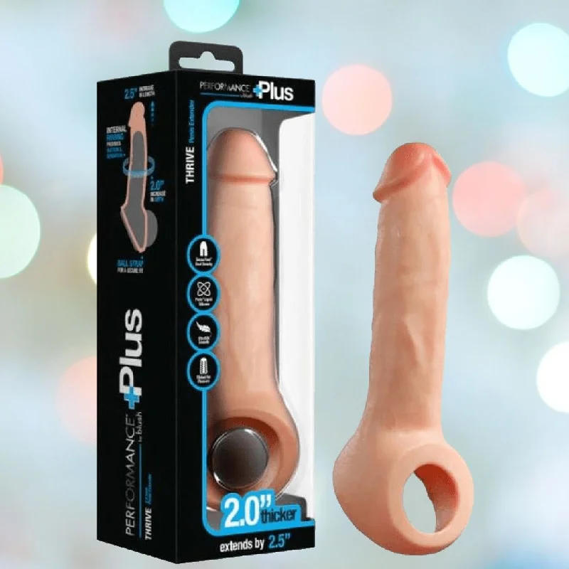 anal toys for hidden bliss-Performance Plus Thrive 2.5" Penis Xtender - Beige