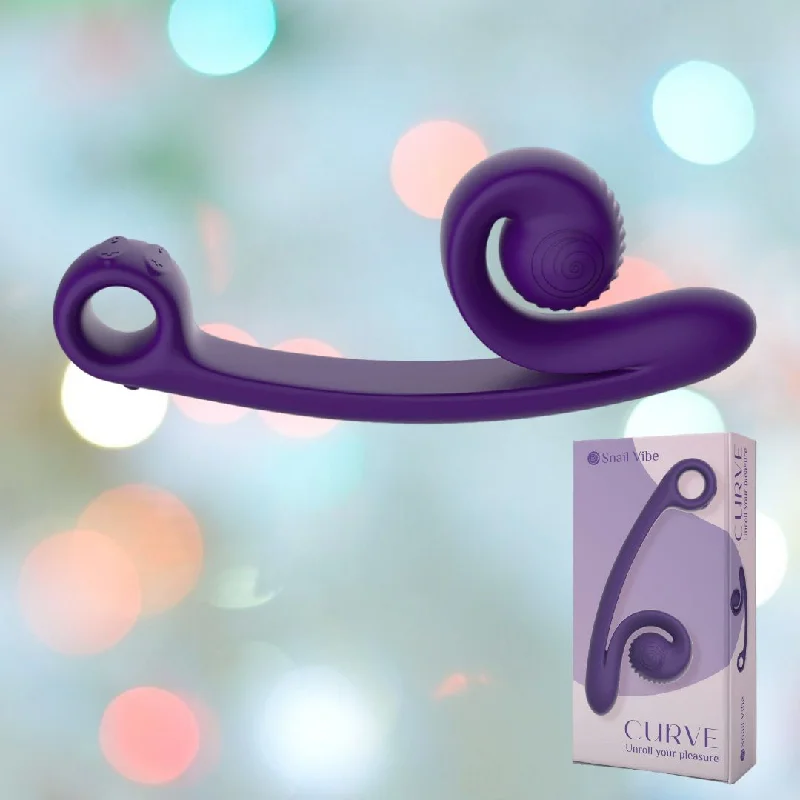 anal toys for cheeky fun-Snail Vibe Curve Dual-Motor Thrusting Vibrator (Purple)