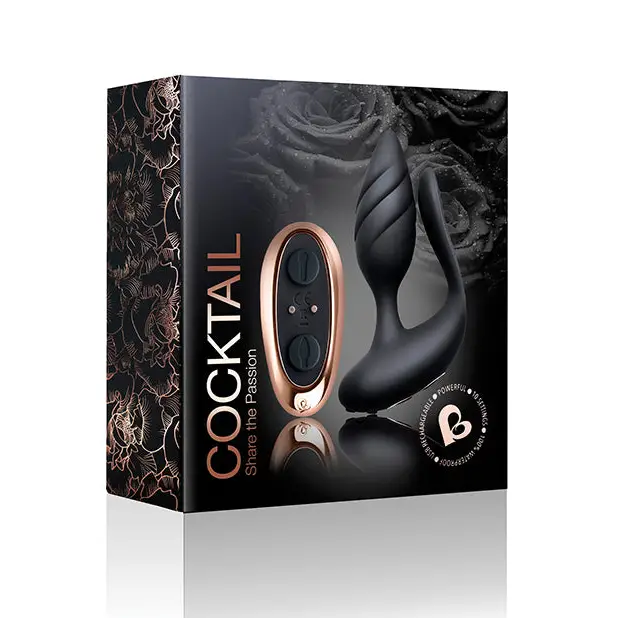 cock ring wet style-Rocks Off Cocktail Couples Toy Black