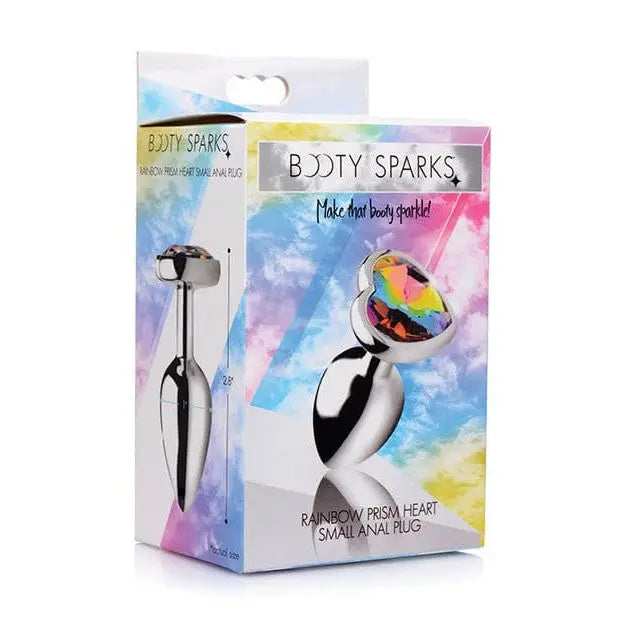 anal toys for smooth stretching-Bootysparks Rainbow Prism Heart Anal Plug