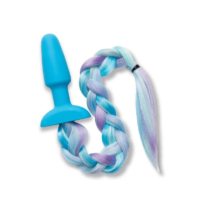 cock ring smooth grip-Furry Tales Silicone Unicorn Tail Butt Plug