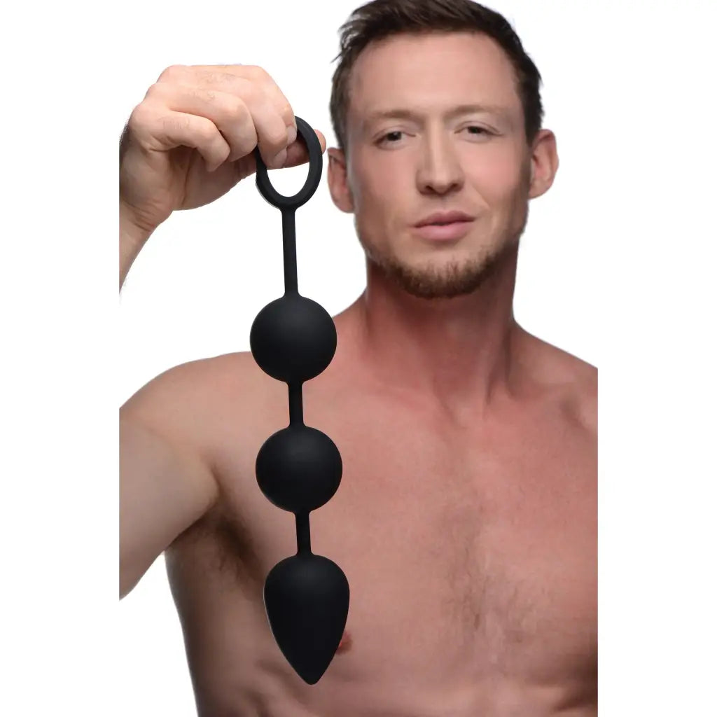 anal toys with petite grip-Tom Of Finland Weighted Anal Ball Beads