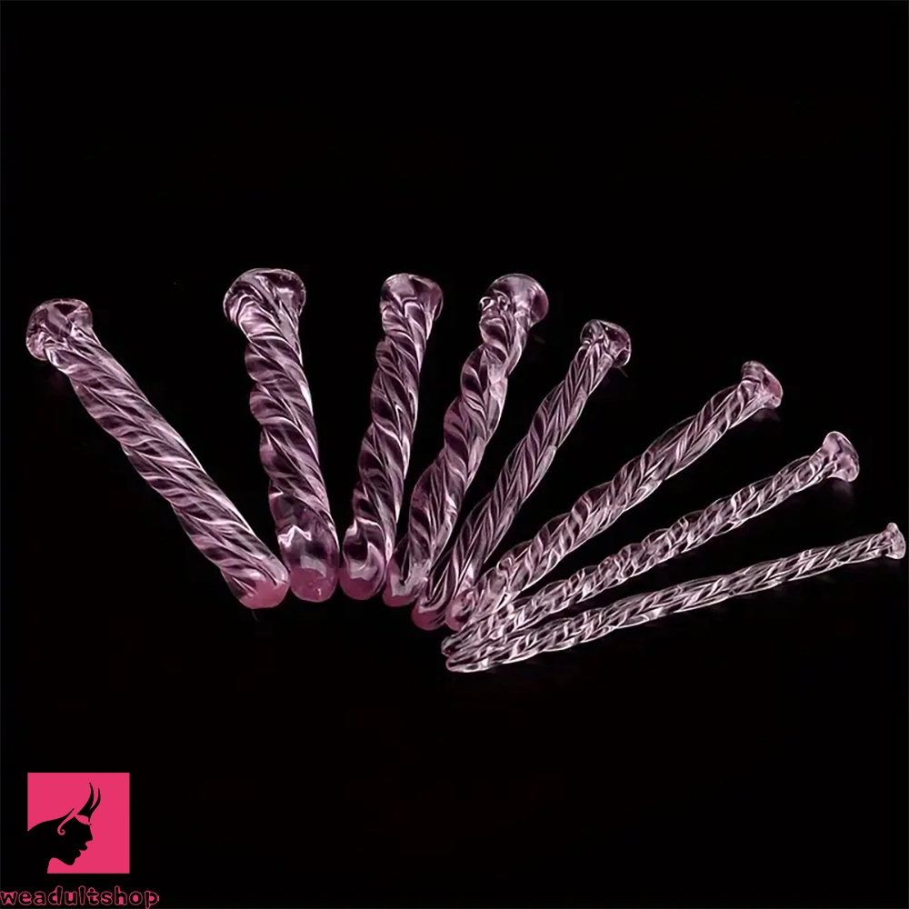 anal toys for spicy vibes-3.74in Threaded Glass Small Dildo G-spot Stimulator For Anal Orgasm