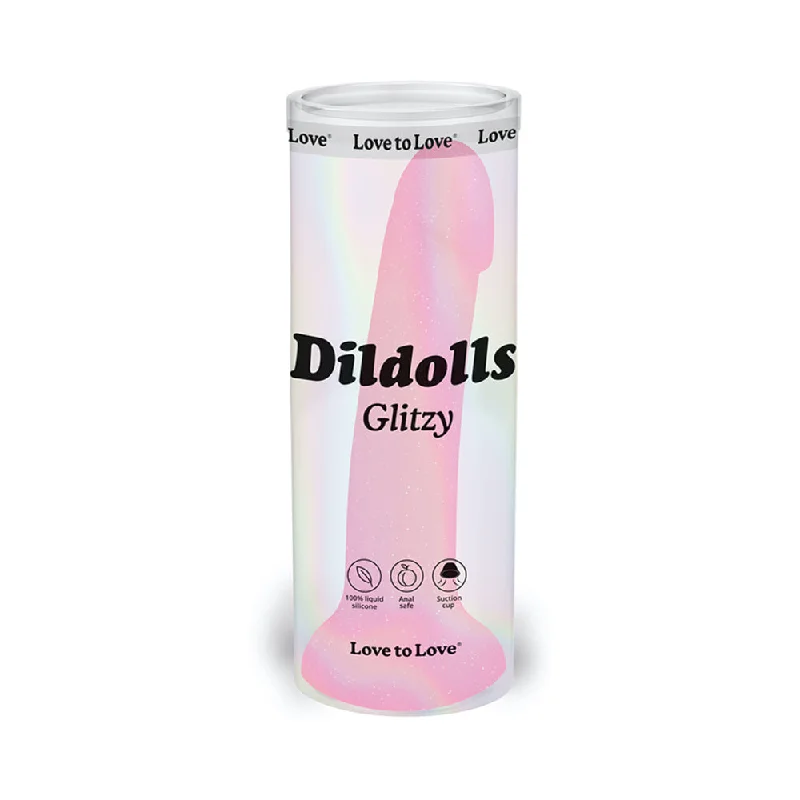 hot pink bra-Dildo-echoing-Love To Love Dildoll Glitzy Glow-in-the-dark