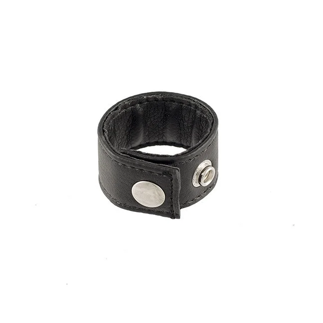 cock ring private texture-''Leather Snap'' Ball Stretcher -1''