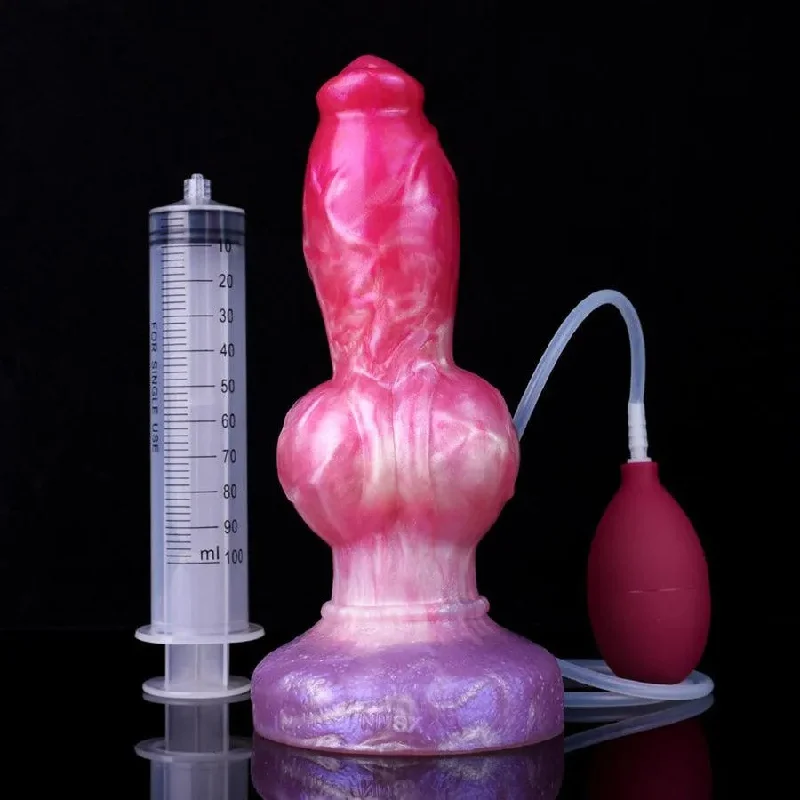 lacy suede thong-Dildo-grating-10 Inches Realistic Dog Cock Ejaculating Dildo