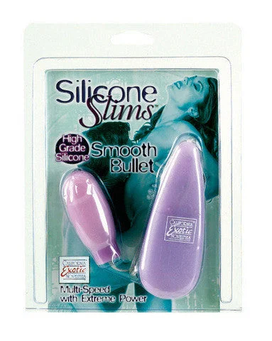 cock ring duo texture-Silicone Slims Smooth Bullet - Purple