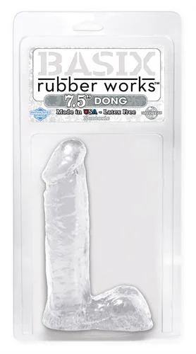 how-to-monitor-penis-health-Basix Rubber Works - 7.5 Inch Dong - Clear