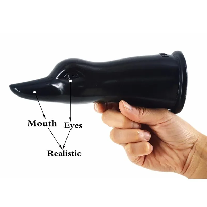 anal toys with angled shaft-Duck Head Shape Huge Vagina Dildo Anal Plug Sex Toy For Men Women Butt Plug Nipple Stimulator Prostate Massager Male Masturbator