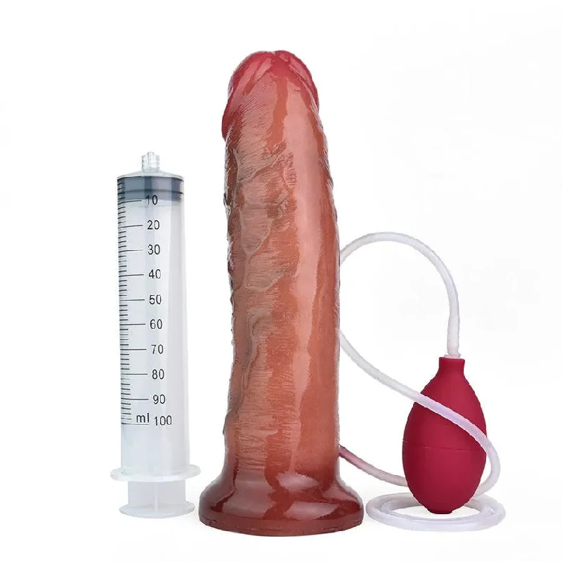 satin soft-cup bra-Dildo-lifeless-10 Inches Realistic Squirting Dildo