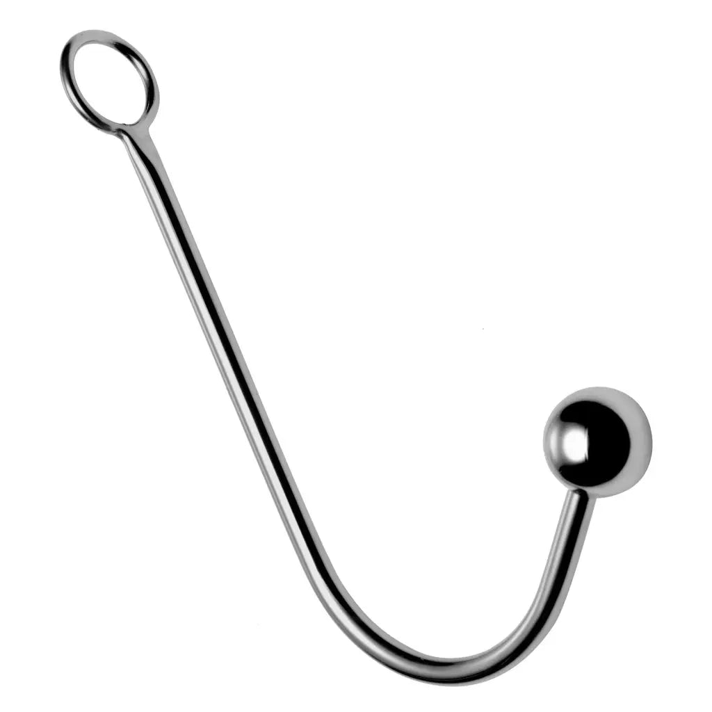 anal toys with round tip-Hooked Stainless Steel Anal Hook