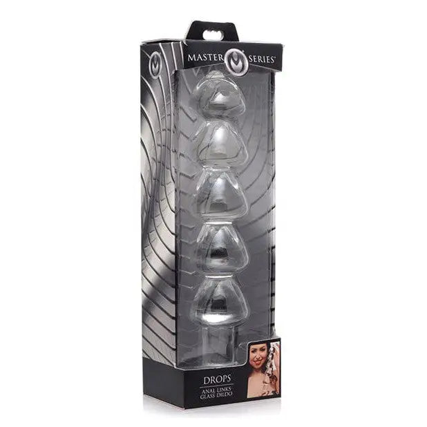 anal toys for calm relaxation-Master Series Drops Anal Links Glass Dildo