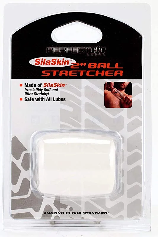 cock ring wet finish-PF SilaSkin 2" Ball Stretcher -Frosted