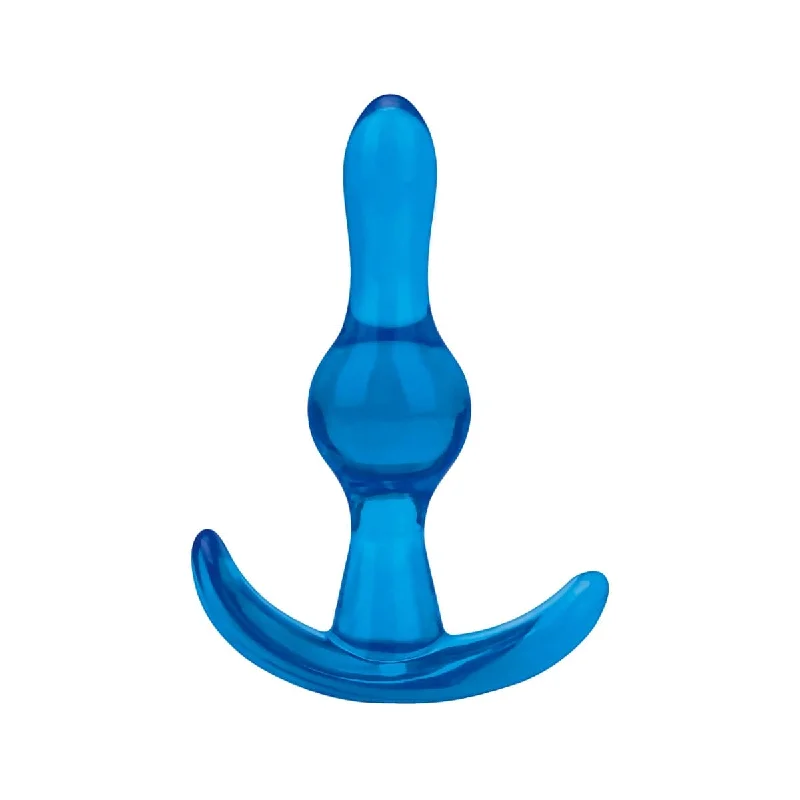 anal toys with small tip-Blue Line 3.5Inch Tear Drop Butt Plug