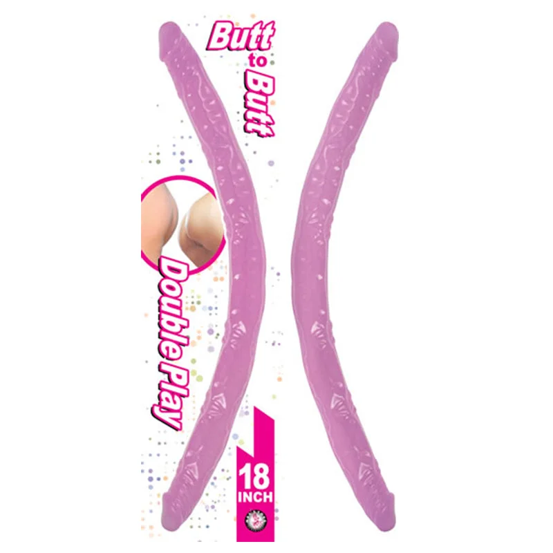 penis-vitamin-sources-natural-Butt To Butt Double Play Dong 18in Pink