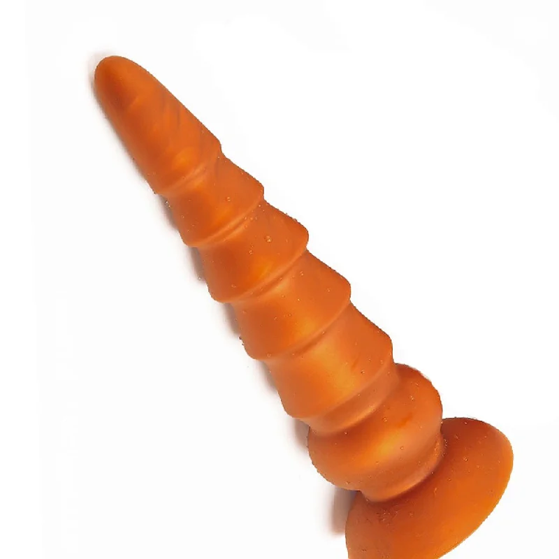 cock ring strong finish-ELITE Liquid Silicone Ridge Rider 9.5 Inch Medium Gold