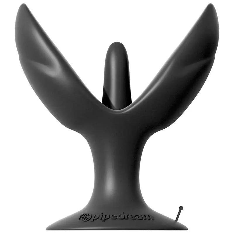 cock ring rapid texture-3.7-inch Pipedream Mega Black Silicone Butt Plug with Suction-cup