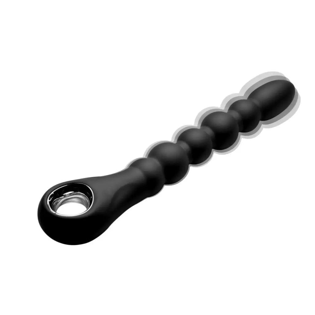 anal toys with flowing curves-Dark Scepter 10x Vibrating Silicone Anal Beads