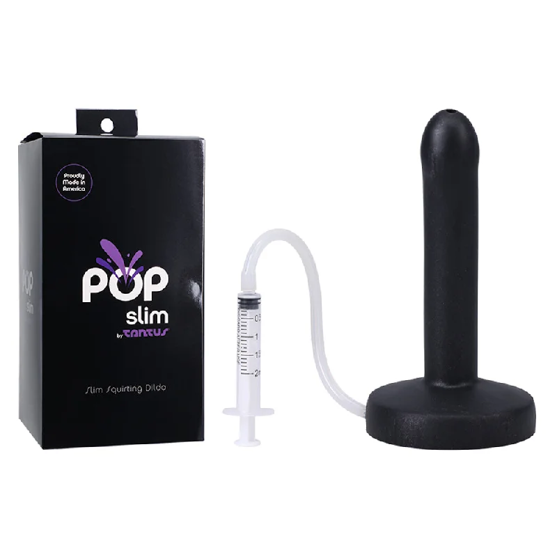 penis-sensitivity-tools-safe-Tantus POP Slim Squirting Dildo Midnight