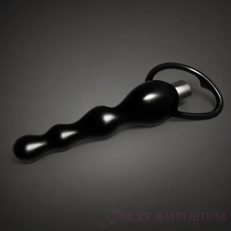 anal toys for light play-Vibrating Prostate Massager Anal Beads Black