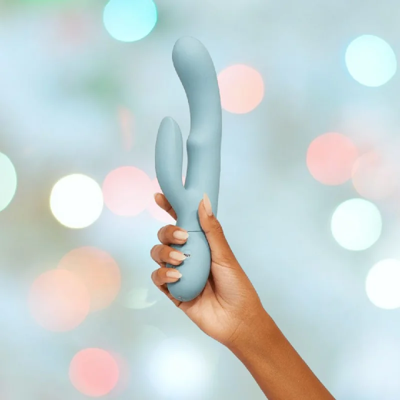 anal toys with bumpy grip-Femme Funn Balai Rabbit Vibrator - Light Blue