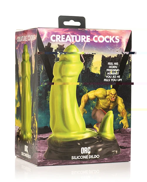 soft denim briefs-Dildo-watched-Creature Cocks Orc Silicone Fantasy Dildo