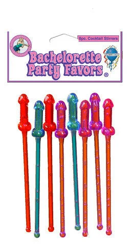 cock ring solid design-Bachelorette Party Cocktail Stirrers - 8 Piece