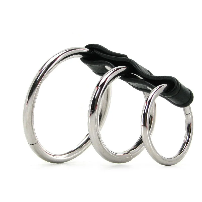 cock ring sleek style-M2M Metal 3 Ring Gates