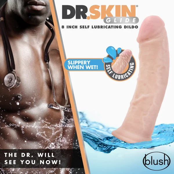 odor-resistant boxers-Dildo-chaotic-Dr. Skin Glide - Inch Self Lubricating Dildo - Vanilla