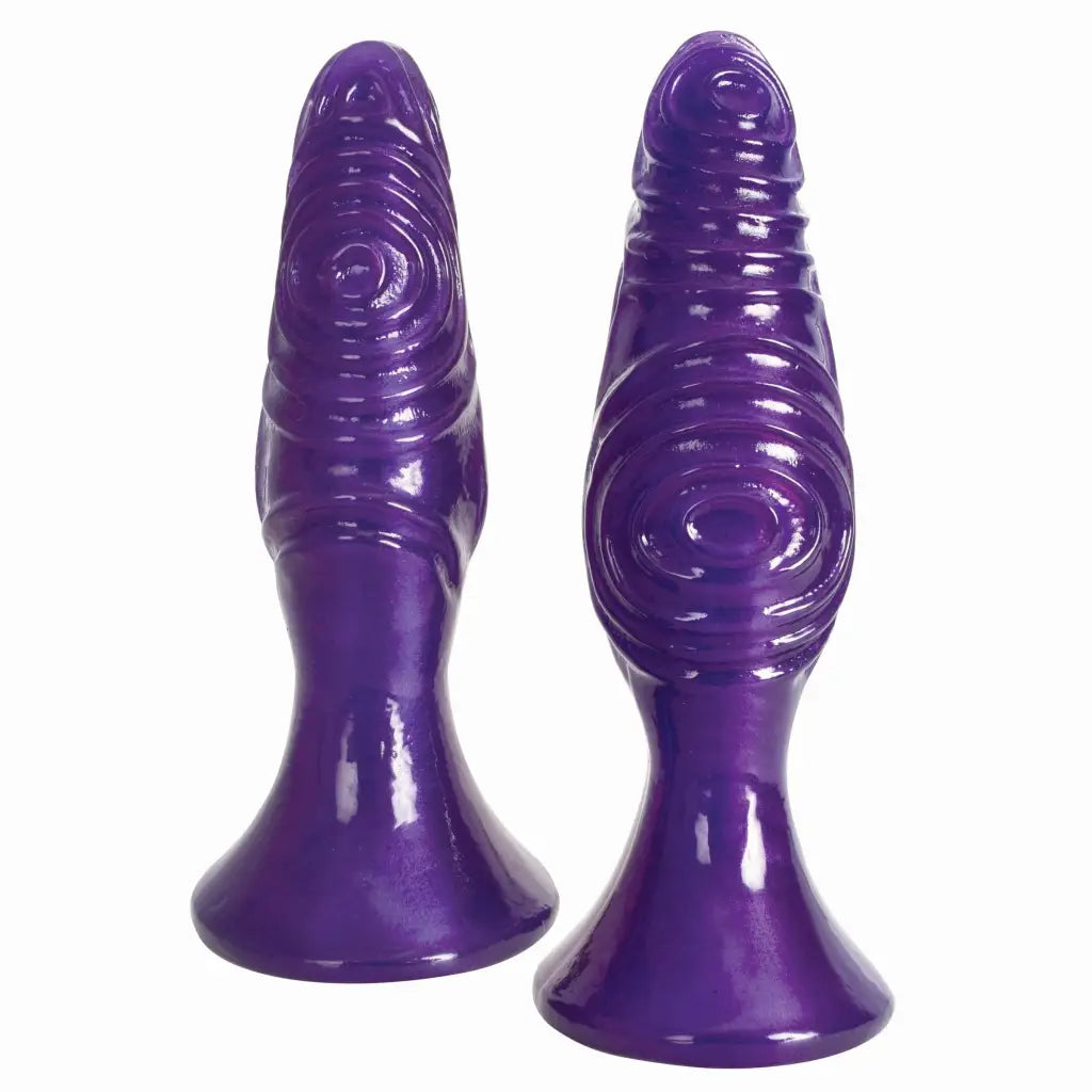 anal toys with raised texture-The Pawns Anal Plug -purple