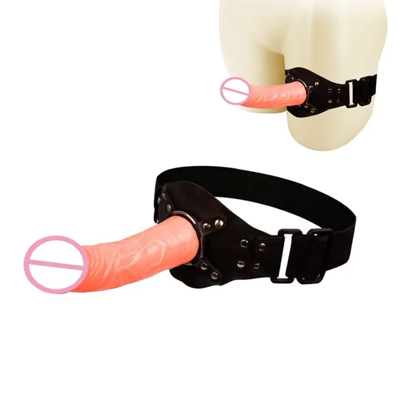 anal toys for light play-Baile Bondage Restraint Thigh Strap On Anal Big Dildo, Adjustable Harness Fake Penis Leg Strapon Dick Sex Toys For Women Lesbian