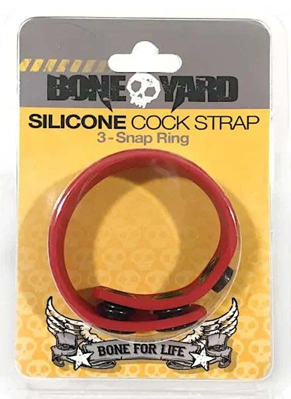 cock ring tough texture-Boneyard ''Cock Strap'' Silicone -Red