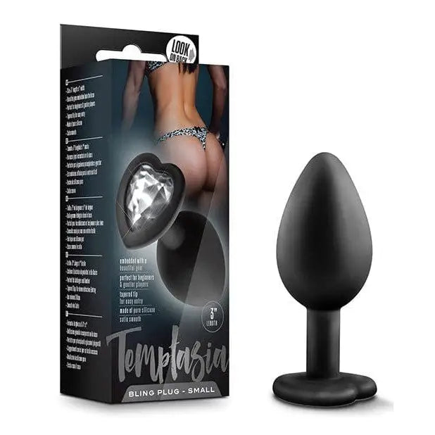 anal toys with nano grip-Blush Temptasia Bling Plug With gem