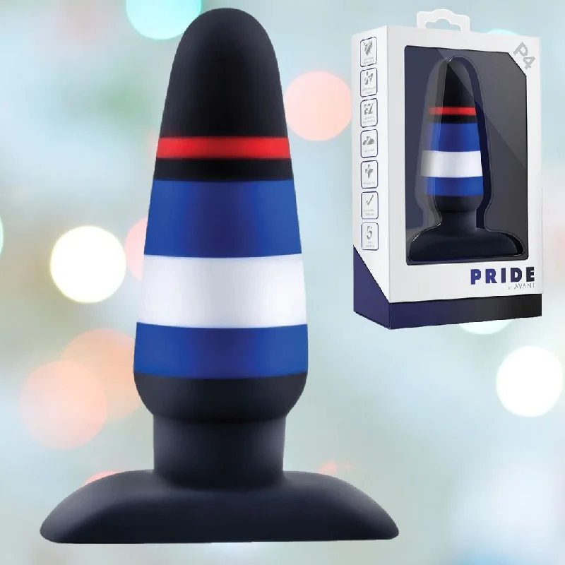 anal toys with intense motors-Avant Pride P4 Power Play Silicone Butt Plug