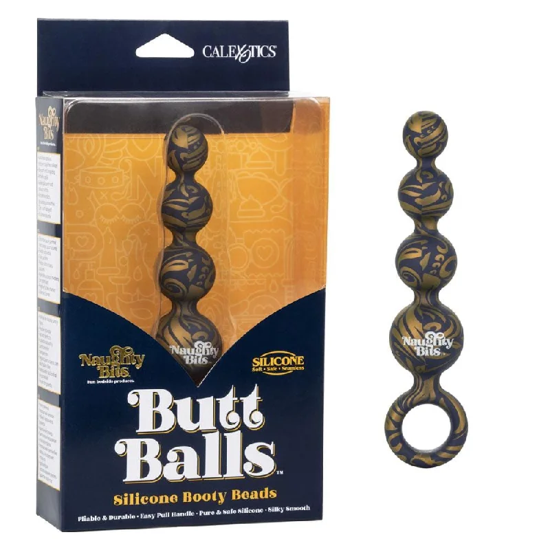 cock ring rugged fit-Naughty Bits Butt Balls Silicone Booty Beads