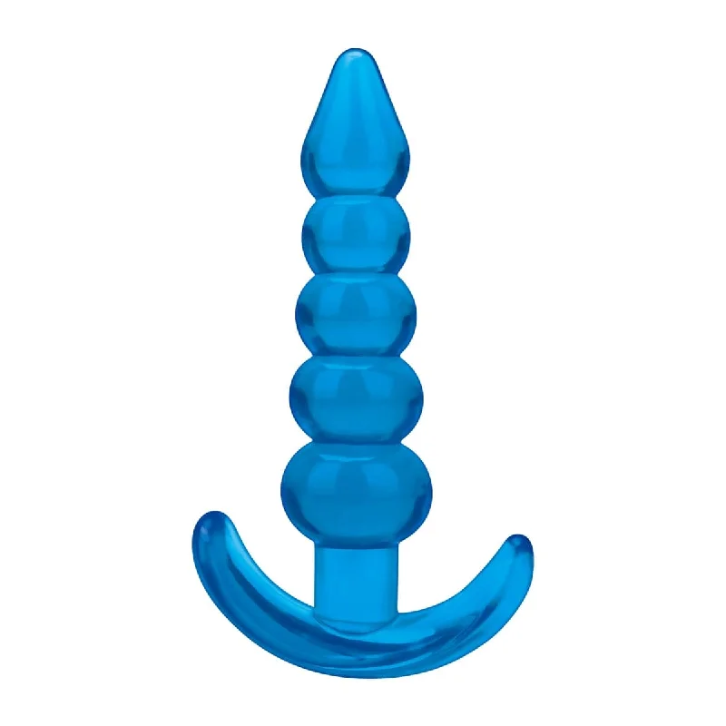 anal toys with twisty shapes-Blue Line 4.5Inch Medium Beaded Anal Plug