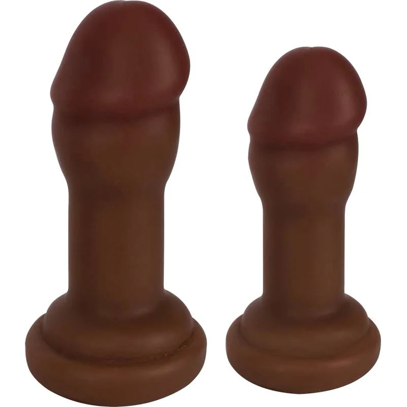 anal toys with retro design-JOCK Anal Plug Duo Brown