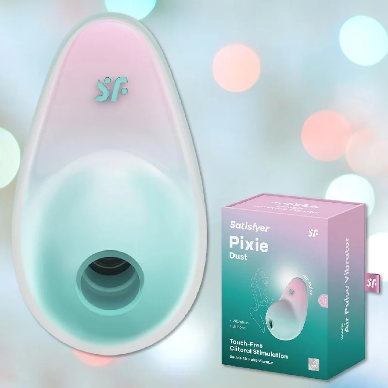 anal toys for teasing play-Satisfyer Pixie Dust Air-Pulse Clitoral Stimulator - Mint Pink