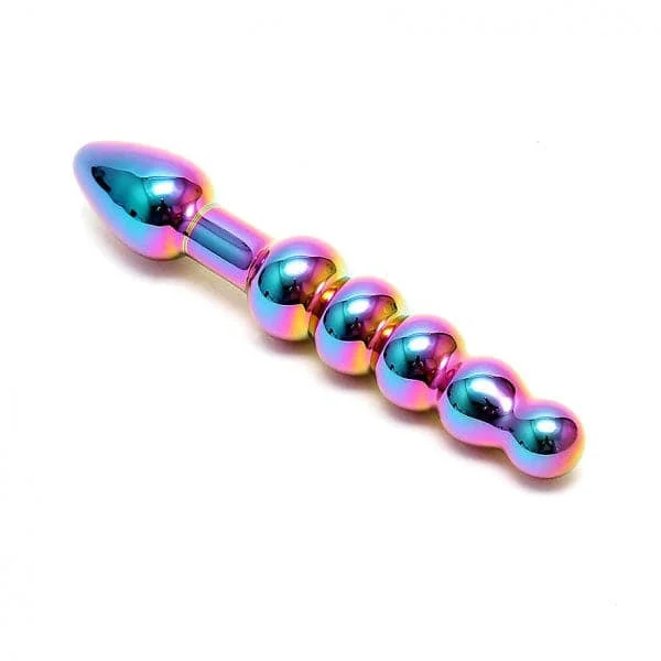 anal toys for easy stretching-Sensual Multi Coloured Glass Laila Anal Probe