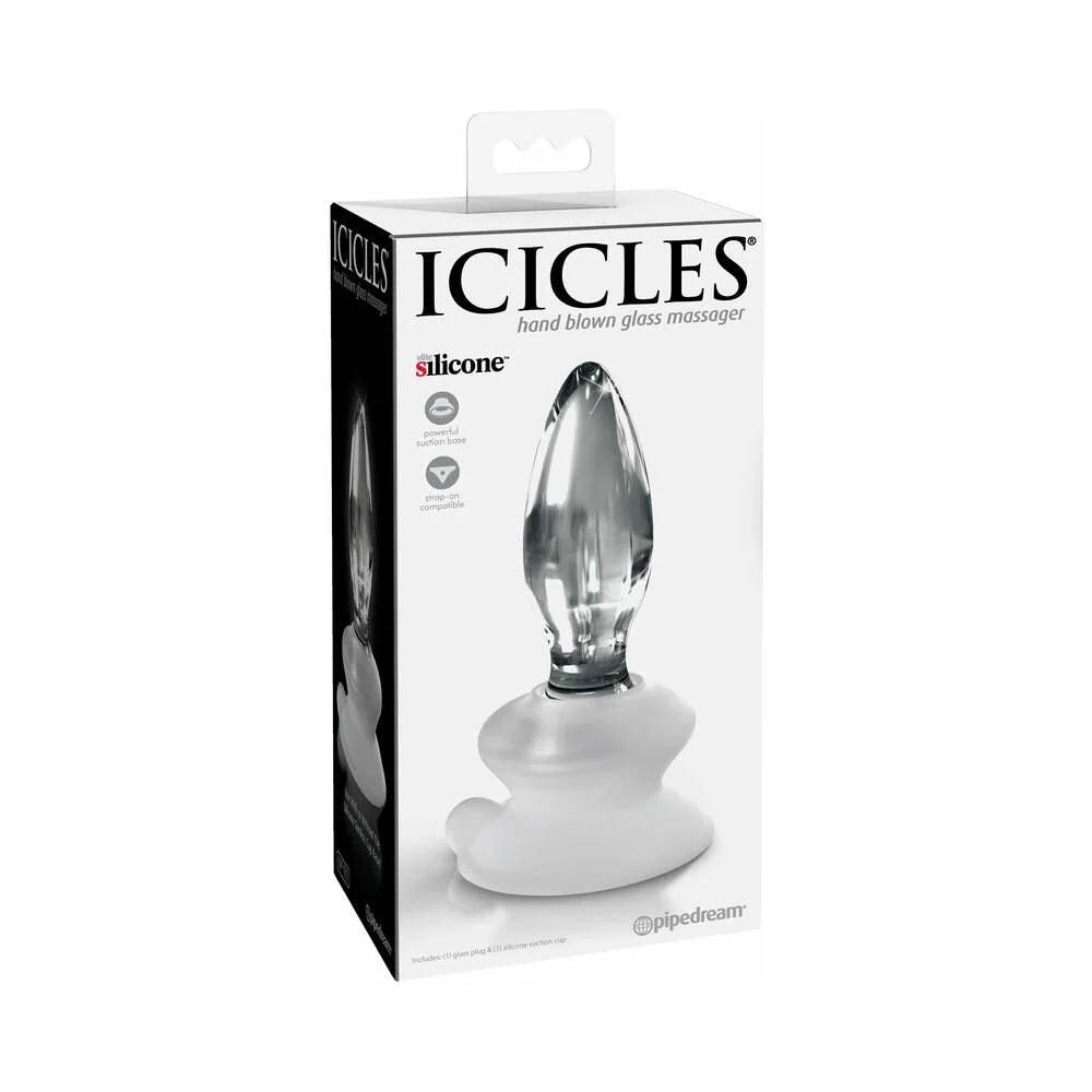 anal toys for urgent shipping-Pipedream Icicles No. 91 Glass Anal Plug With Suction Cup